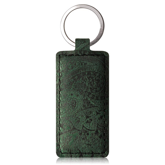 SURAZO Premium MJ - Skórzane Etui Na Smartphone Portfel z Klapką - Ornament Ciemny Zielony