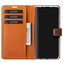 Skórzane etui na telefon RFID Wallet case - Orzechowy - Słoń - TPU Transparentne